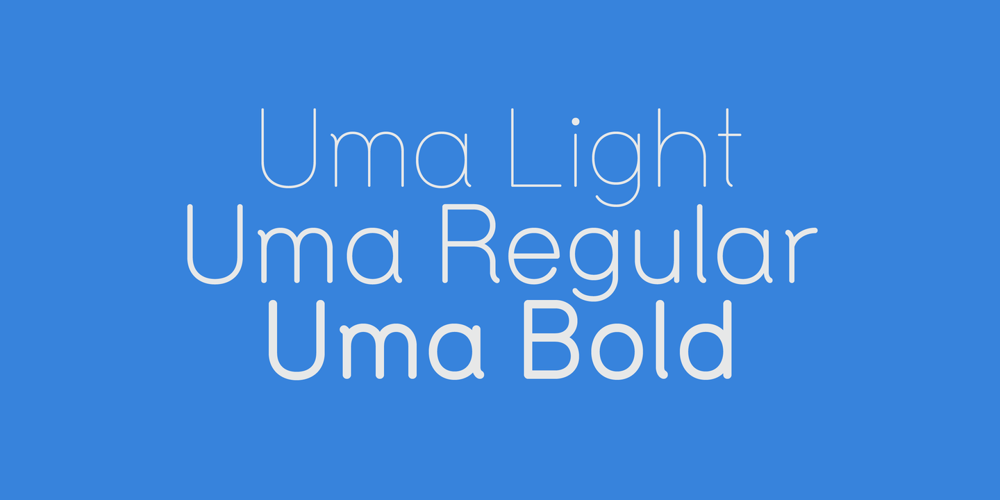 Example font Uma #7